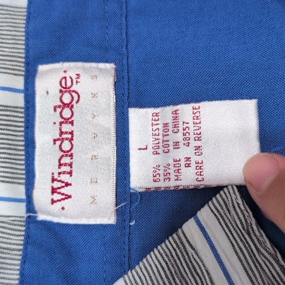 Vintage Grandpa Collared Shirt Windridge Mervyn's Size Large - Picture 3 of 11